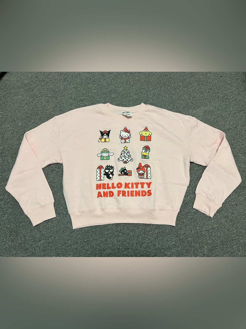 Sanrio Pink Hello Kitty and Friends Holiday Sweatshirt Womenβs XS
